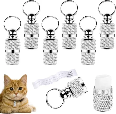 6 Pcs personalisierte Adressanhänger für Hunde & Katzen, wasserdicht