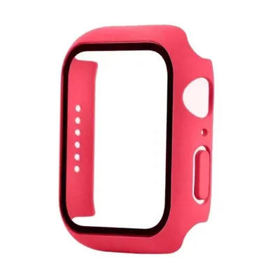 Zdjęcie produktu dla Etui Smartphonica ze szklaną osłoną ekranu dla Apple Watch 40 mm - czerwone