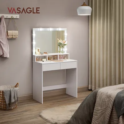 Produktbild von Toaletní stolek s 9 LED žárovkami | bílý