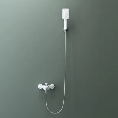Produktbild von Mai & Mai Duschsystem für Badewannen Weiß Handbrause & Einhebelmischer inkl. 3-Strahlarten