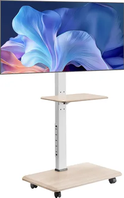 Produktbild von VEVOR rollbarer TV-Ständer Fernsehständer für 812,8-1778 mm TVs bis zu 40 kg, 25° Links-Rechts-Drehung & höhenverstellbare TV-Halterung mit Ablage für Schlafzimmer Wohnzimmer (max. 600 x 400 mm)