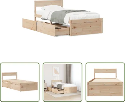 Produktbild von The Living Store Massivholzbett ohne Matratze 90x190 cm Kiefernholz