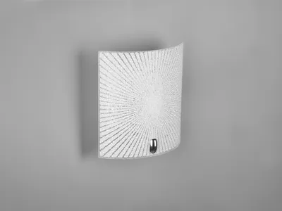 Produktbild von Flache Wandleuchte ELISA mit Glas Lampenschirm weiß, 20 x 22cm