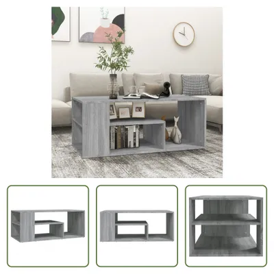 Produktbild von The Living Store Couchtisch Grau Sonoma 100x50x40 cm Holzwerkstoff
