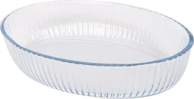 Produktbild von Argon Ta Optische ovale Auflaufform aus Glas – 26 cm x 17 cm