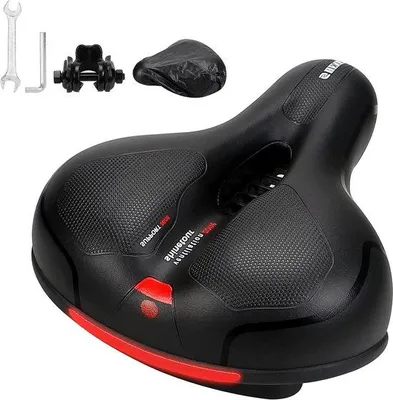 Produktbild von Famanu Fahrradsattel Ergonomisch Komfortabel mit Reflektierender Streifen - Mountainbike, Hometrainer, Rennrad
