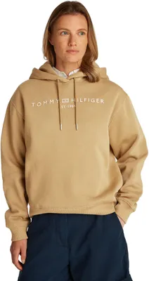 Produktbild von Tommy Hilfiger Damen Hoodie mit Logo, Beige (Safari Canvas), S