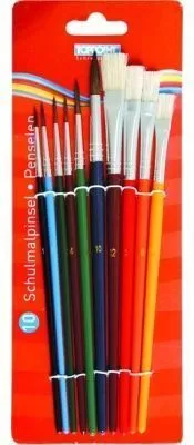 Produktbild von Pinselset Schule 10Tlg Sty 35065 6Haar 4Borstenpinsel