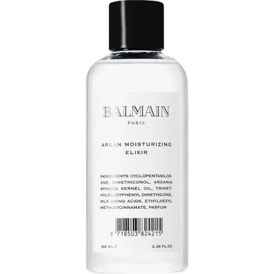 Imagen del producto de Balmain Elixir Hidratante de Argán 100ml, aceite para el cabello, 100 ml, para mujeres, cabello dañado, cabello seco, anti-frizz, protección, reparación, brillo, suavizante, hidratante, aceite de argán
