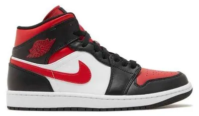 Produktbild von Air Jordan 1 Mid White Black Red - EU: 42.5
