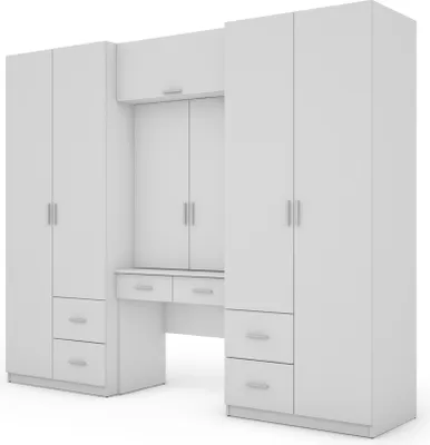 Zdjęcie produktu dla Meblast | Szafa 255/210; Biały - Okucia Premium | Meble, Prosty, Design