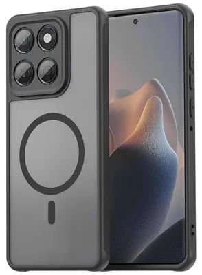 Image de Étui magnétique pour Motorola Edge 60 Fusion : coque Magsafe, protection antichoc, cadre en TPU, anneau magnétique puissant, noir
