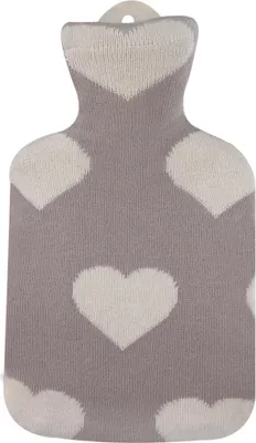 Produktbild von Sänger 0,8 Liter Wärmflasche "Herz für Kleine", mit Strickbezug aus Baumwolle