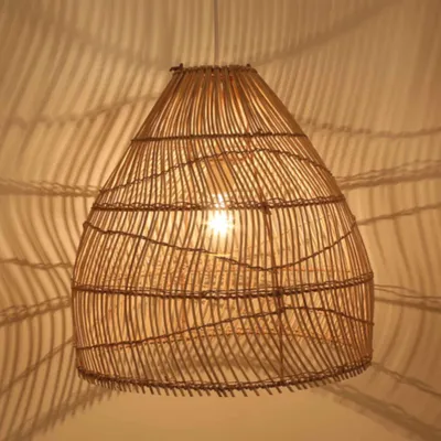 Produktbild von Nora Rattan Pendelleuchte Handarbeit Ø 40 cm H 43 cm