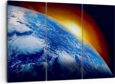Produktbild von Bild auf Leinwand - Leinwandbild - Galaxie Erde Raum - 105x70cm - Wand Bild - Wanddeko - Wandbilder - Leinwanddruck - Bilder - Kunstdruck - Wanddekoration - Leinwand bilder - Wandkunst - CE105x70-2335