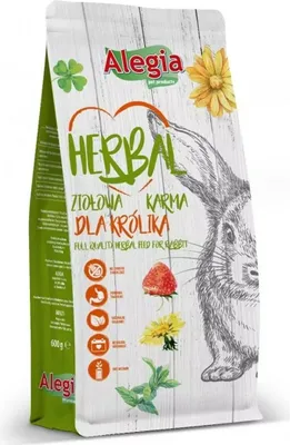 Immagine prodotto di Cibo secco a base di erbe per conigli ALEGIA - 600g