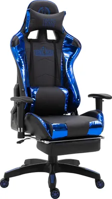 Image de Chaise de bureau Racing Turbo avec repose-pieds brillant