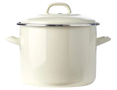 Obrázok produktu pre Smaltovaná panvica s pokrievkou, priemer 24 cm, objem 8,7 litra, vhodná na indukciu