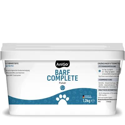 Produktbild von AniGo Barf Complete Hund 1,2kg – Barf, Mineralien, barfen für Hunde, Hunde Vitamine, Barf Zusatz Hund