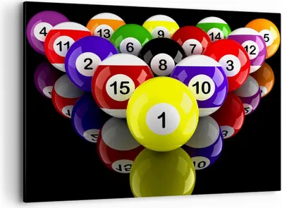 Produktbild von Bild auf Leinwand - Leinwandbild - Pool Spiel Wettbewerb - 100x70cm - Wand Bild - Wanddeko - Leinwanddruck - Bilder - Kunstdruck - Wanddekoration - Leinwand bilder - Wandkunst - AA100x70-2219
