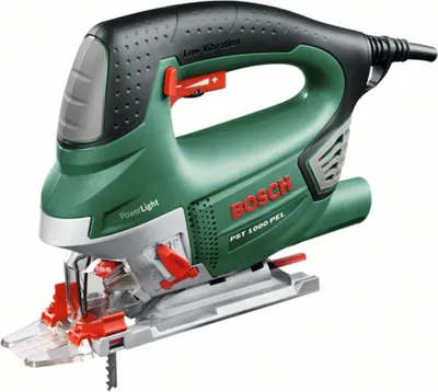 Obrázek produktu pro Bosch PST 1000 PEL, Horní rukojeť, Černá, Zelená, Červená, Stříbrná, 45°, Hliník, 3100 spm, 10 cm