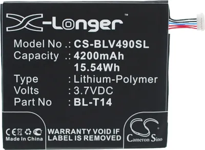Produktbild von TECHTEK Akku Kompatibel mit [LG] G Pad 8.0, G Pad F 8.0, G Pad F7, G PadF 8.0, V490, V495 Ersetzt BL-T14, für EAC62638401