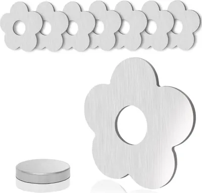 Image de Presse-nappes acier inoxydable Fleur Aimant Set de 8 pièces lourdement magnétique Gazeebo