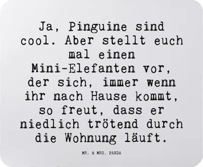 Produktbild von Mr. & Mrs. Panda Mauspad Ja, Pinguine sind cool.... - Aquarellblau - Geschenk, lustiger Spruch, Sprüche, Mousepad, Weisheiten Zitate Lustig Weisheit Worte, mousematte, pc