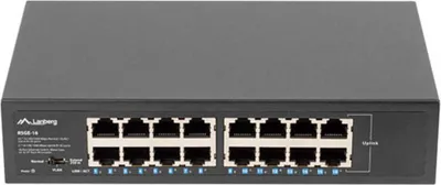 Image de LANBERG Switch RSGE 16-Port 1GB unmanaged Gigab.Eth. 10/19"