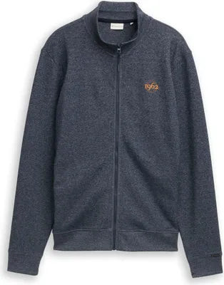 Produktbild von Tom Tailor Sweatjacke Melange-Optik mit Stehkragen und Reißverschlusstaschen