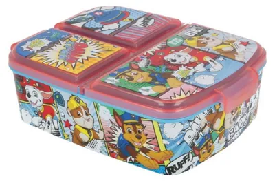 Produktbild von Paw Patrol Kinder Premium Brotdose Lunchbox Frühstücks-Box Vesper-Dose mit 3 Fächern