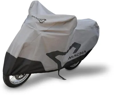 Image de Bâche de protection pour moto Macna Indoor, gris/noir, 2XL