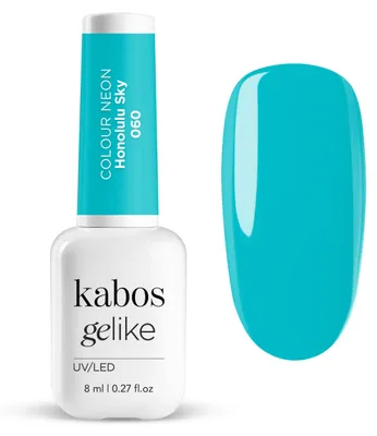 Image de Vernis à ongles UV néon Kabos bleu, vernis UV/LED Gelike 060 Honolulu Sky 8 ml