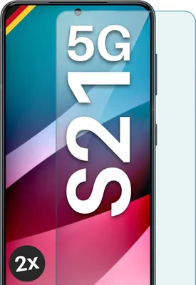 A smartphone screen displaying the text "5G S21" and a "2x" badge in the corner.