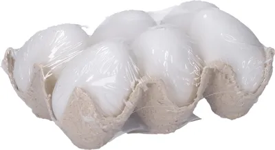 Zdjęcie produktu dla Dekoracyjne białe plastikowe jajko 6 cm, 6 sztuk