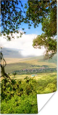 Produktbild von MuchoWow® Poster Blick über das Olmoti-Tal im Ngorongoro-Krater 80x160 cm - Kinderzimmer