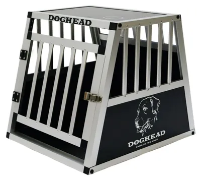 Produktbild von Hundetransportbox aus Aluminium, 50 x 60 x 50 cm, schwarz