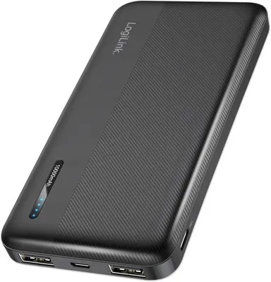 Produktbild von Logilink Powerbank 10000mAh 2xUSB-A, USB-C Schnellladefunkt.