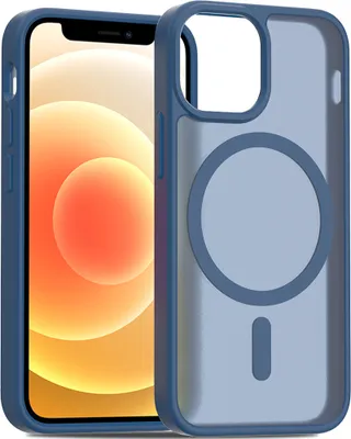 Immagine prodotto di Custodia magnetica per iPhone 11, compatibile con MagSafe, retro traslucido opaco, resistente agli urti Blu scuro