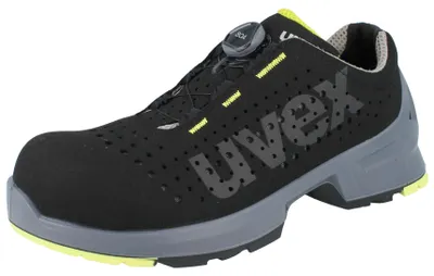 Immagine prodotto di uvex 1 scarpe basse di sicurezza S1 nero-giallo, scarpe da lavoro, traspiranti, suola ESD, chiusura BOA Dimensione: EU 45