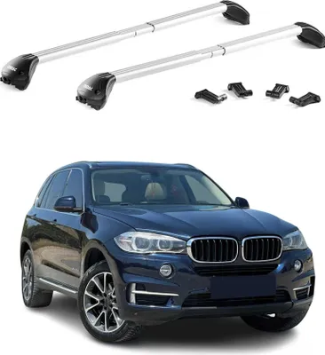Image de Barres de toit transversales pour BMW X5 F15 2014-2018 Alu Gris Argenté 2x ABE