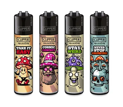 Zdjęcie produktu dla Zestaw 4 zapalniczek Clipper Shrooms #12