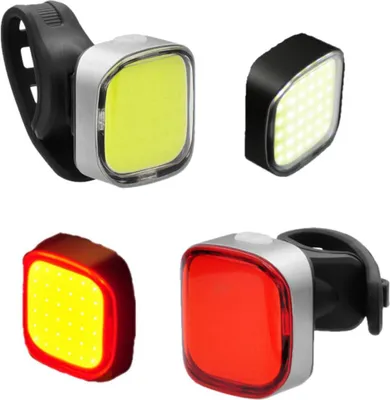 Zdjęcie produktu dla Zestaw Lampek Rowerowych 2K COB LED Przód + Tył Ładowane przez USB