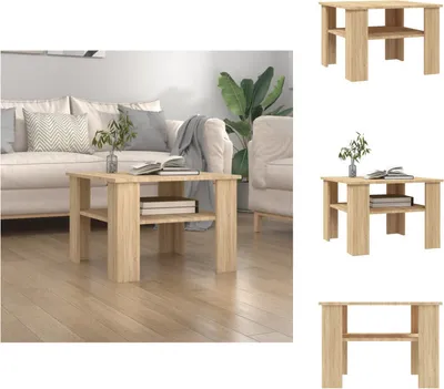 Obrázek produktu pro vidaXL Konferenční stolek Sonoma dub 60x60x42 cm materiál na bázi dřeva - Konferenční stolky