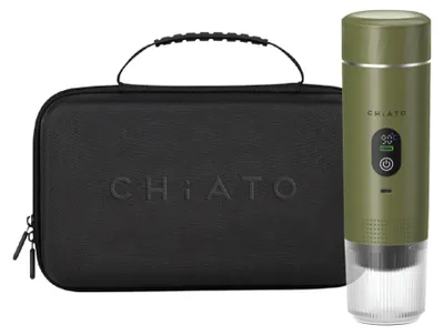 Produktbild von CHiATO brewPLAY Smart Traveller Tragbares Reisekaffeemaschinen-Set – Grün