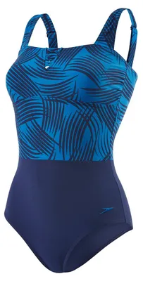 Image de SPEEDO - Maillot de bain pour femmes, modèle SCULPTUR LUNADREAM, couleur bleu marine, taille 36
