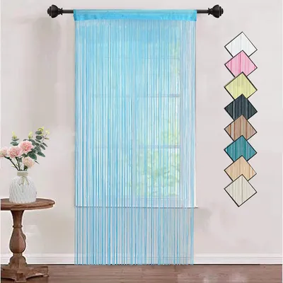 Image de Panneaux de rideaux en polyester, largeur 90 cm, hauteur 200/245 cm, pour portes et fenêtres