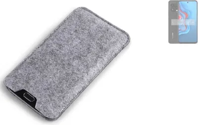 Produktbild von K-S-Trade Filz Handyhülle kompatibel mit Coolpad CP12s Schutzhülle Filztasche Filz Tasche Case Sleeve Handy Hülle Filzhülle grau