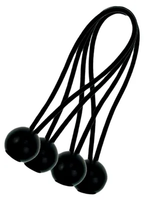 Produktbild von 25 Stück elastische Bungee-Kugelseile 15,2 cm mit Polypropylenbeschichtung für robuste Befestigungen