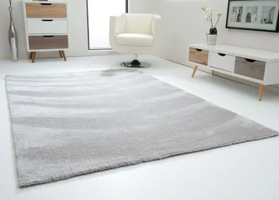 Produktbild von Designer Teppich Modern Nicki in Silber,  , Größe: 140x200 cm
